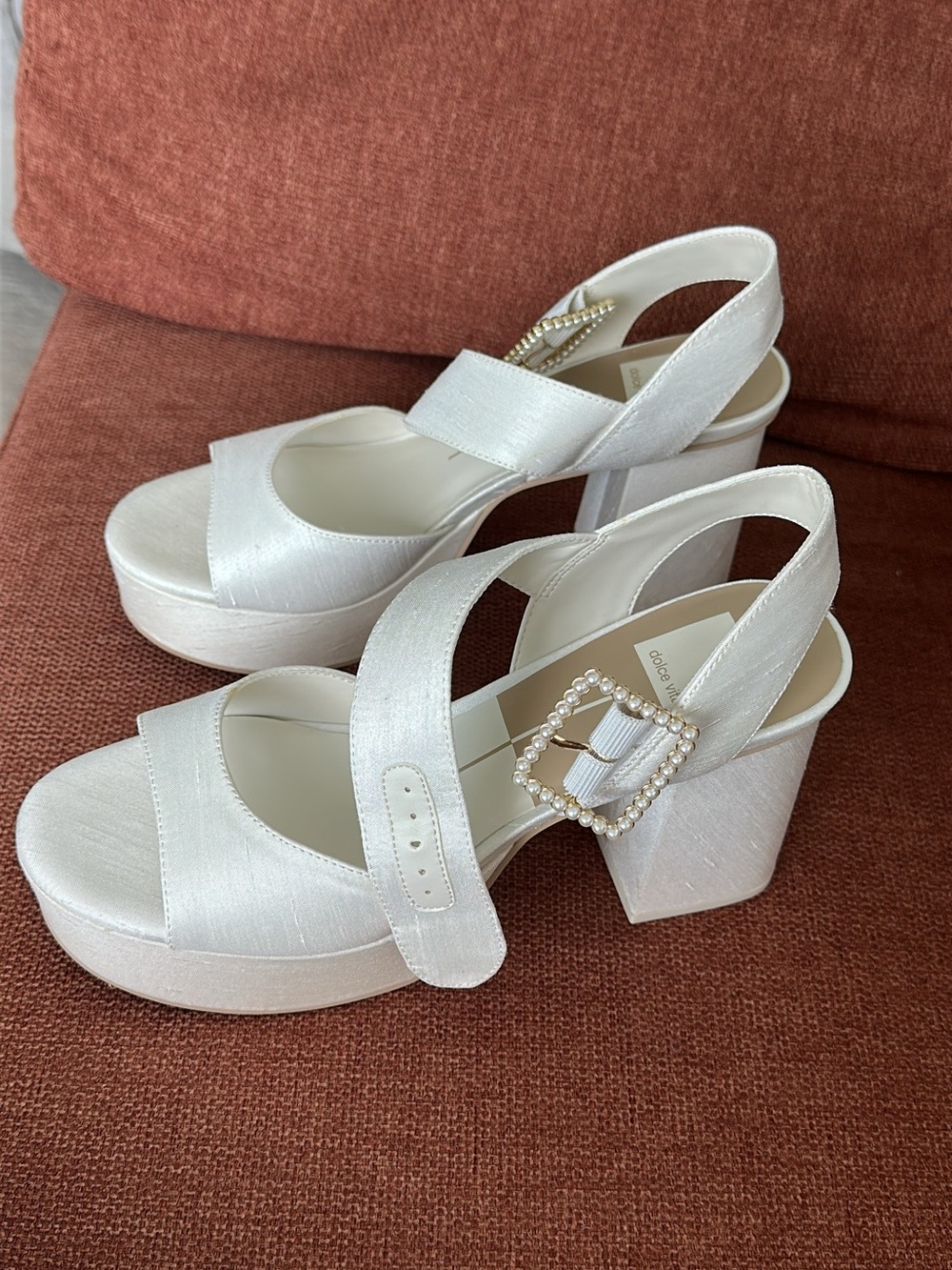 Dolce Vita Bobby Pearl Heels in White - New - Never Worn